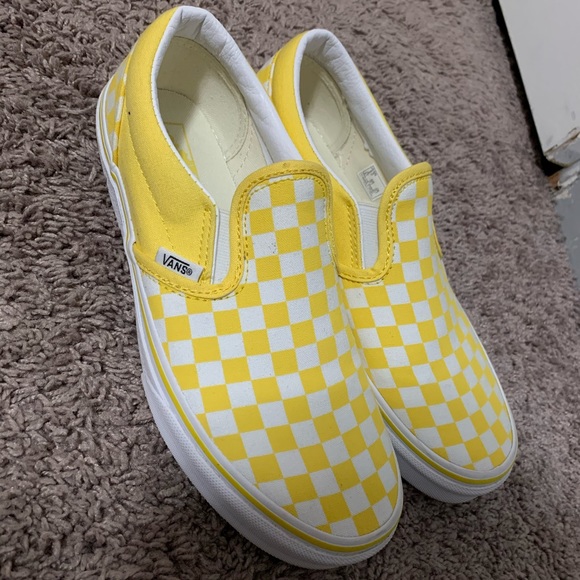 yellow checkered vans kids